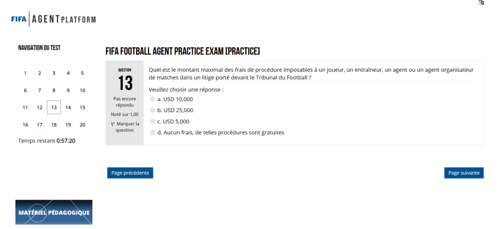Question 13 Examen Blanc - FIFA