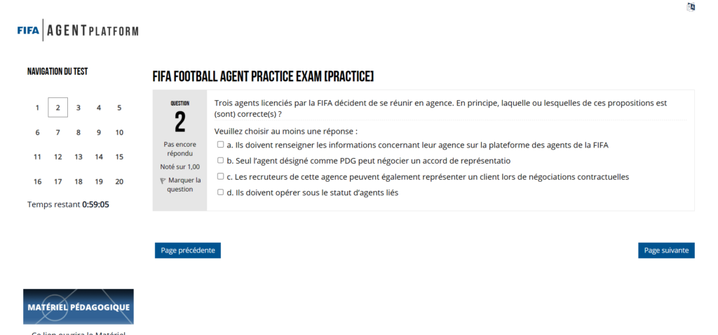 Question 2 Examen Blanc - FIFA