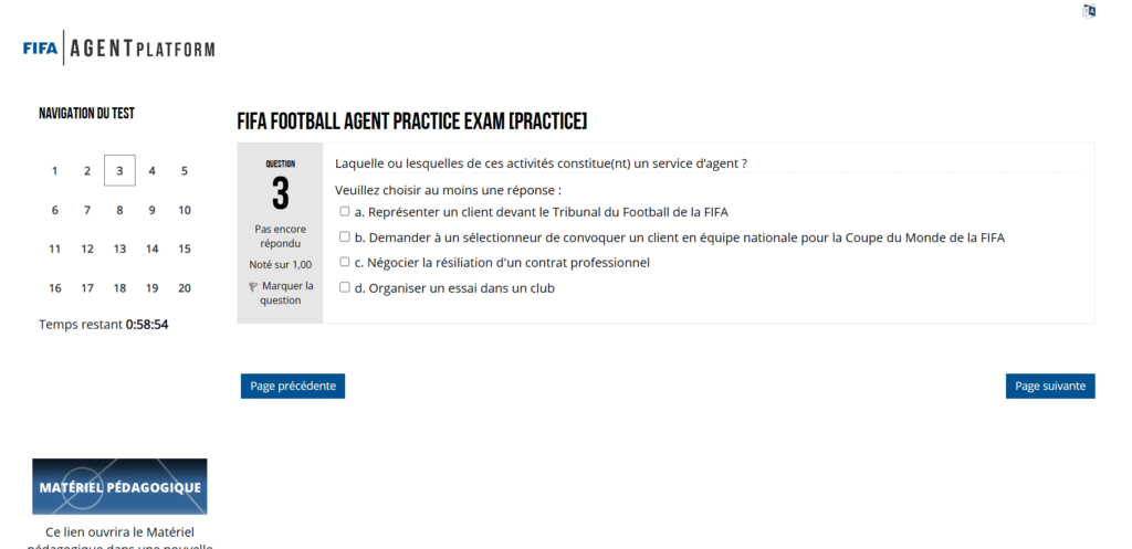 Question 3 Examen Blanc - FIFA